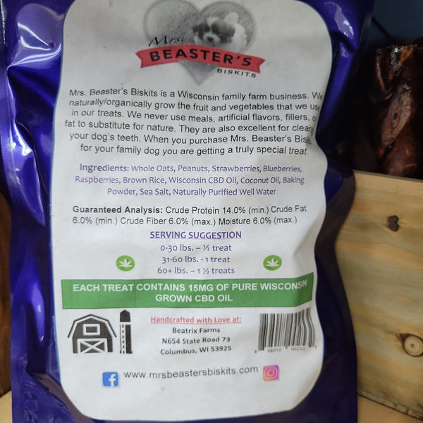 Mrs Beaster's Biskits - Peanut Berry Blasters with CBD Oil