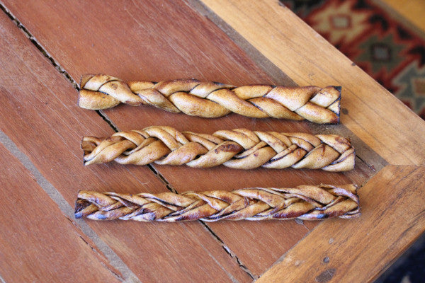 6" Skinny Braided Rawhides (Set of 3)