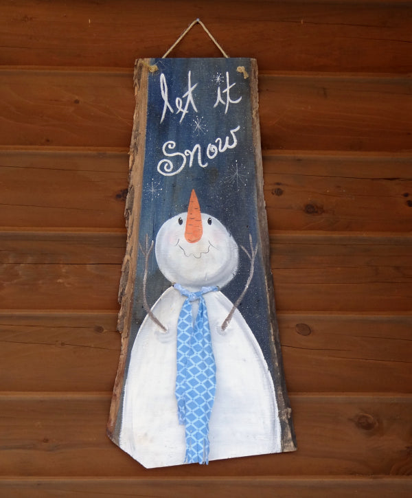 "Let It Snow" Snowman Board